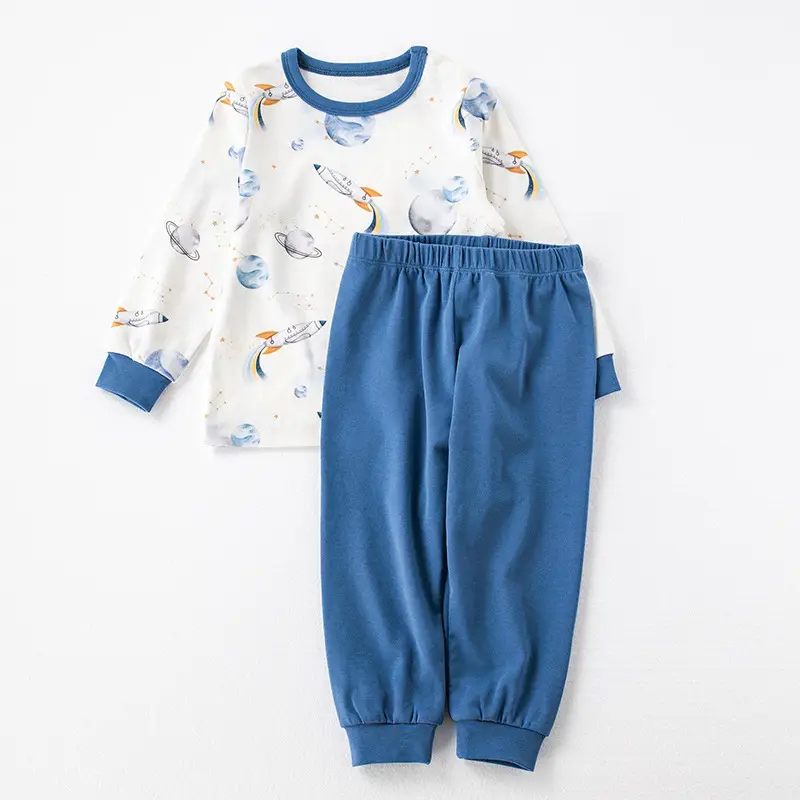2025 Spring Boys Girls Pajamas Set Can Be Weared Outside - Image 4