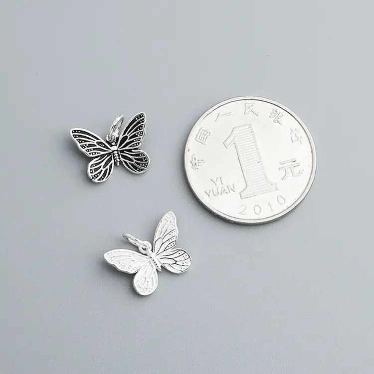 S925 Sterling Silver Butterfly Necklace with DIY Rope Design - Image 4