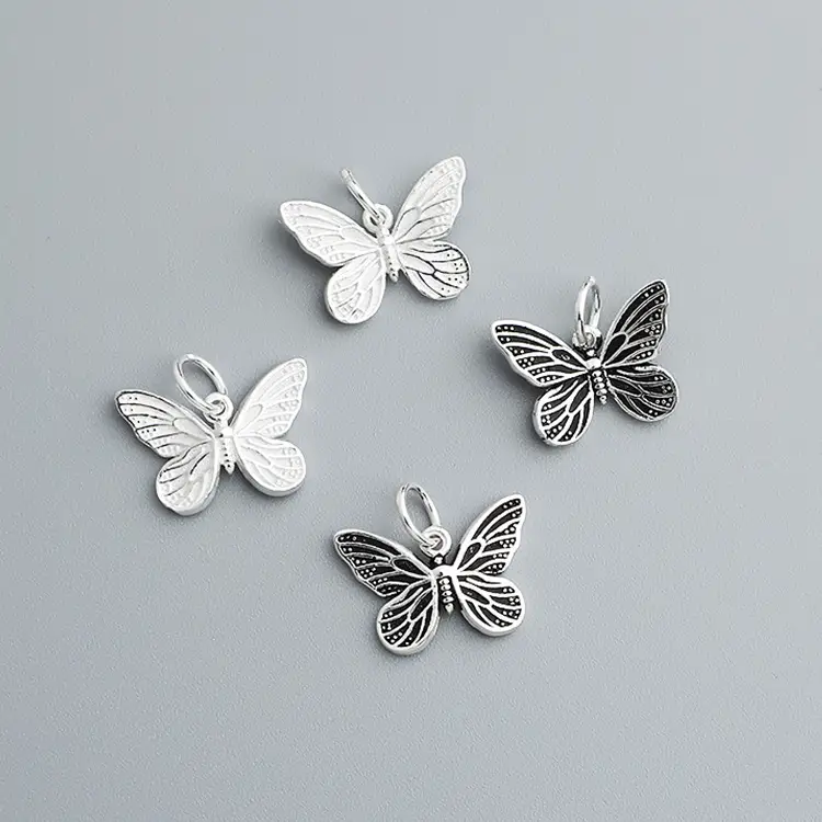 S925 Sterling Silver Butterfly Necklace with DIY Rope Design - Image 5