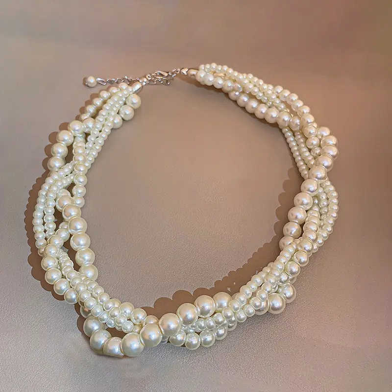 Multi-layer Baroque Pearl Choker Necklace for Women — feature 11