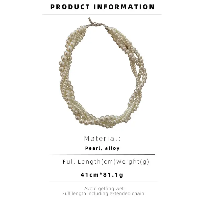 Multi-layer Baroque Pearl Choker Necklace for Women — feature 4