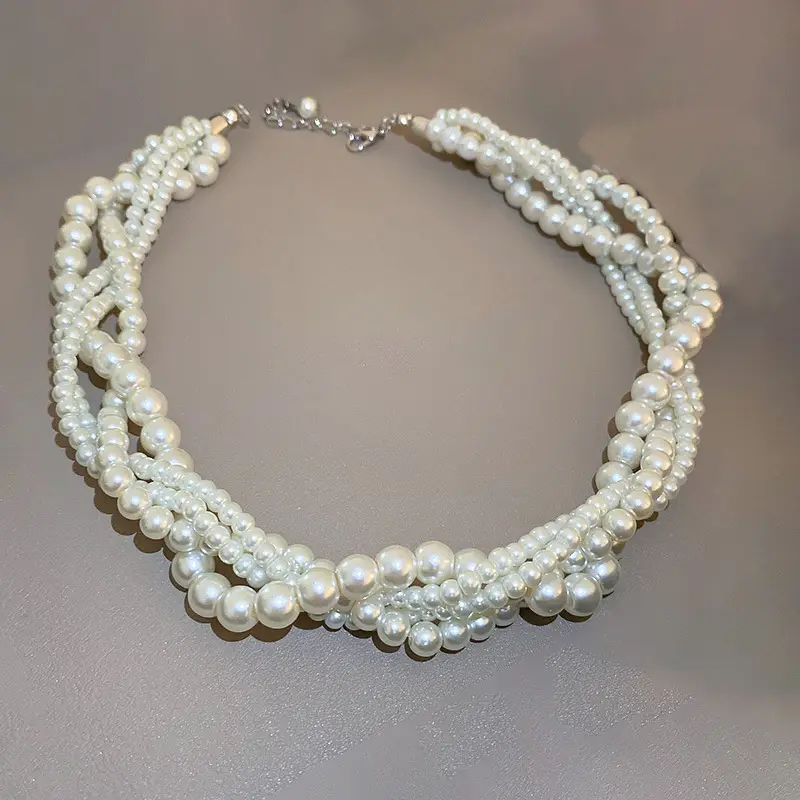 Multi-layer Baroque Pearl Choker Necklace for Women — feature 5