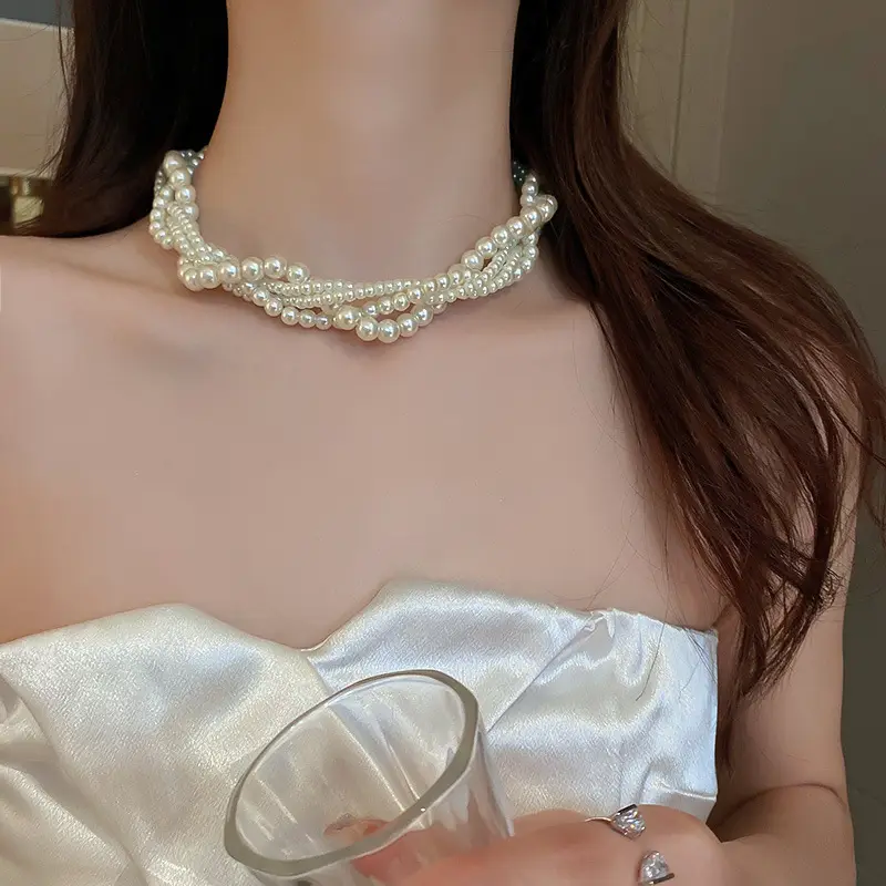 Multi-layer Baroque Pearl Choker Necklace for Women — feature 6
