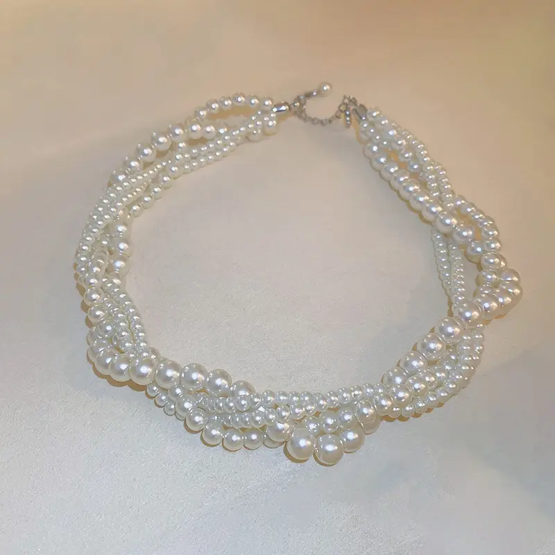 Multi-layer Baroque Pearl Choker Necklace for Women — feature 7