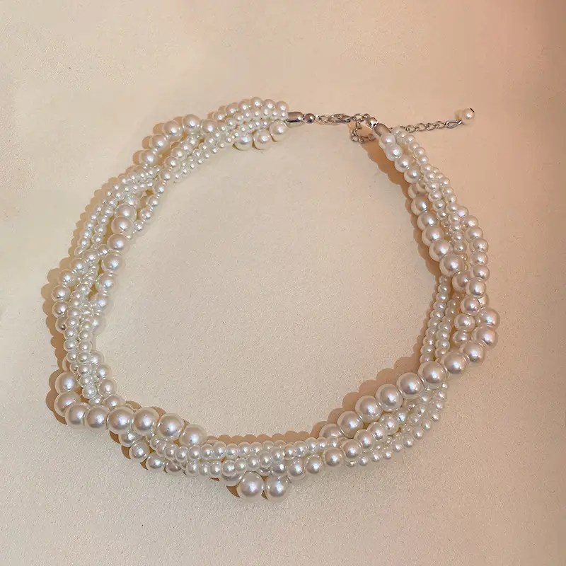 Multi-layer Baroque Pearl Choker Necklace for Women — feature 9
