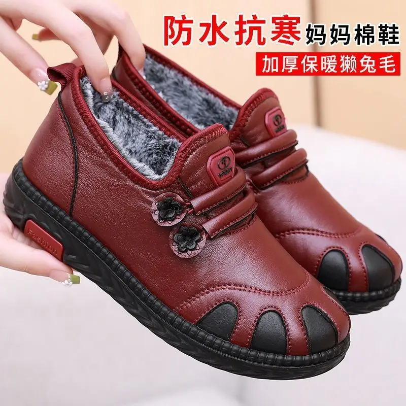 Winter old Beijing cotton shoes foreign trade cross-border plus velvet warm non-slip middle-aged mother shoes milk shoes spot wholesale - Image 2