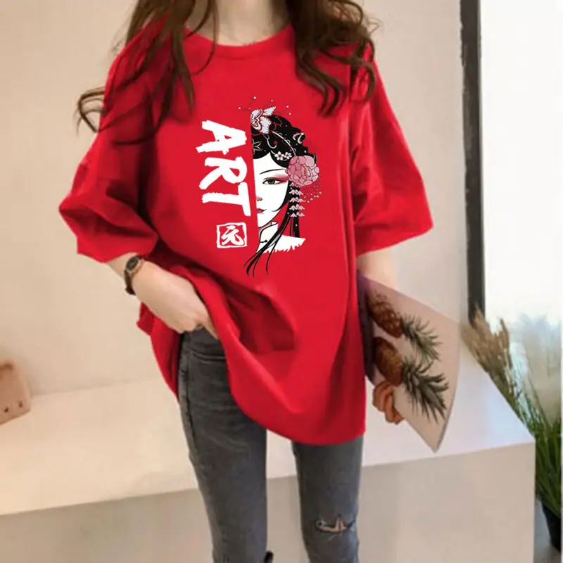 2026 Korean Style Oversized Pink T-Shirt - Image 5