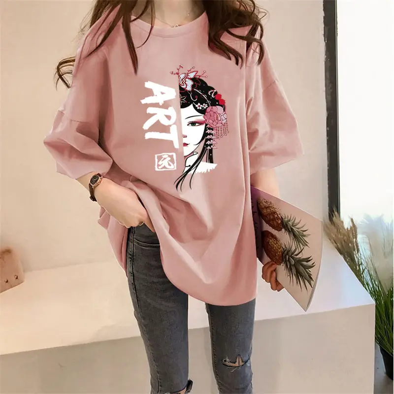 2026 Korean Style Oversized Pink T-Shirt - Image 7