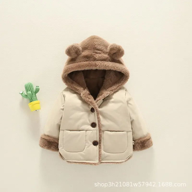 Baby Cotton Hooded Winter Jacket Green 0-4 Years - Image 2
