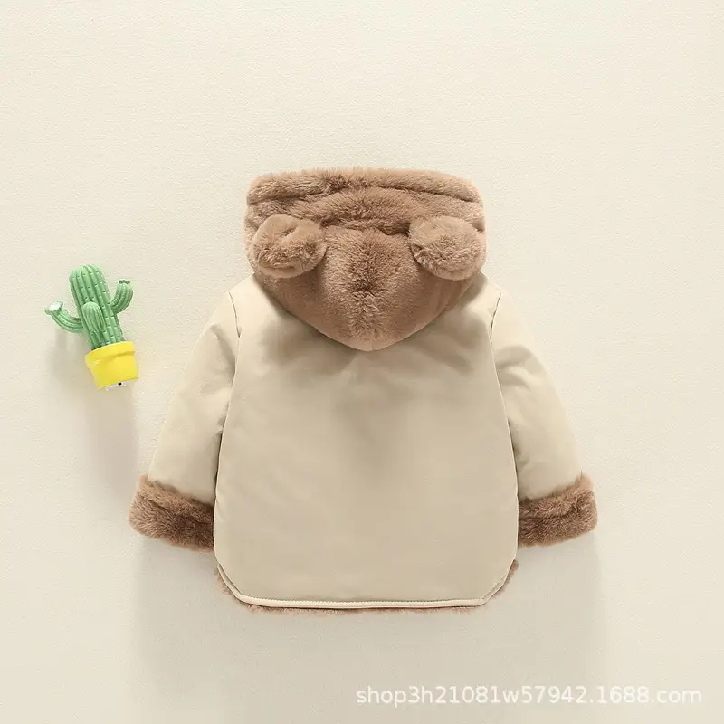 Baby Cotton Hooded Winter Jacket Green 0-4 Years - Image 4
