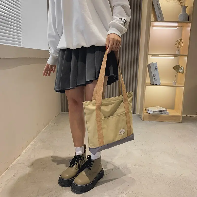 Women's Canvas Tote Bag Large Capacity Shoulder Portable