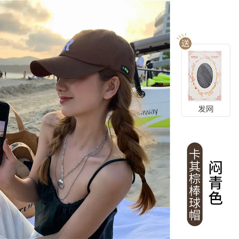 Women's Brown R-Label Hair Cap Hat Set - Image 2