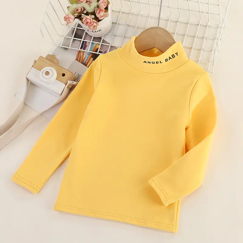 Yellow Turtleneck Long Sleeve Baby Shirt Medium Large - Image 4