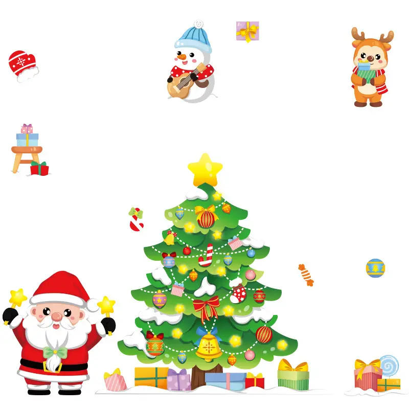 Christmas Tree & Snowman Stickers for Store Window Decor - Image 6