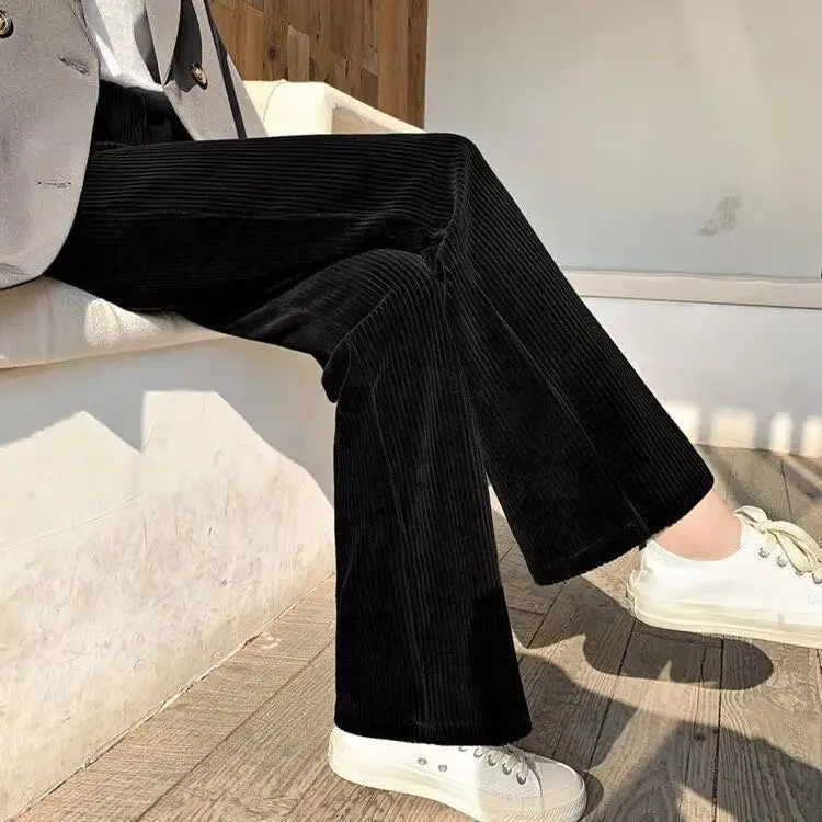 Women Fleece Lined Wide Leg Pants Cream Off White — feature 17