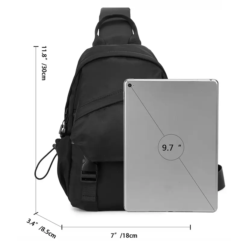 Men's Black Wireless Laptop Backpack 7" 18cm - Image 5
