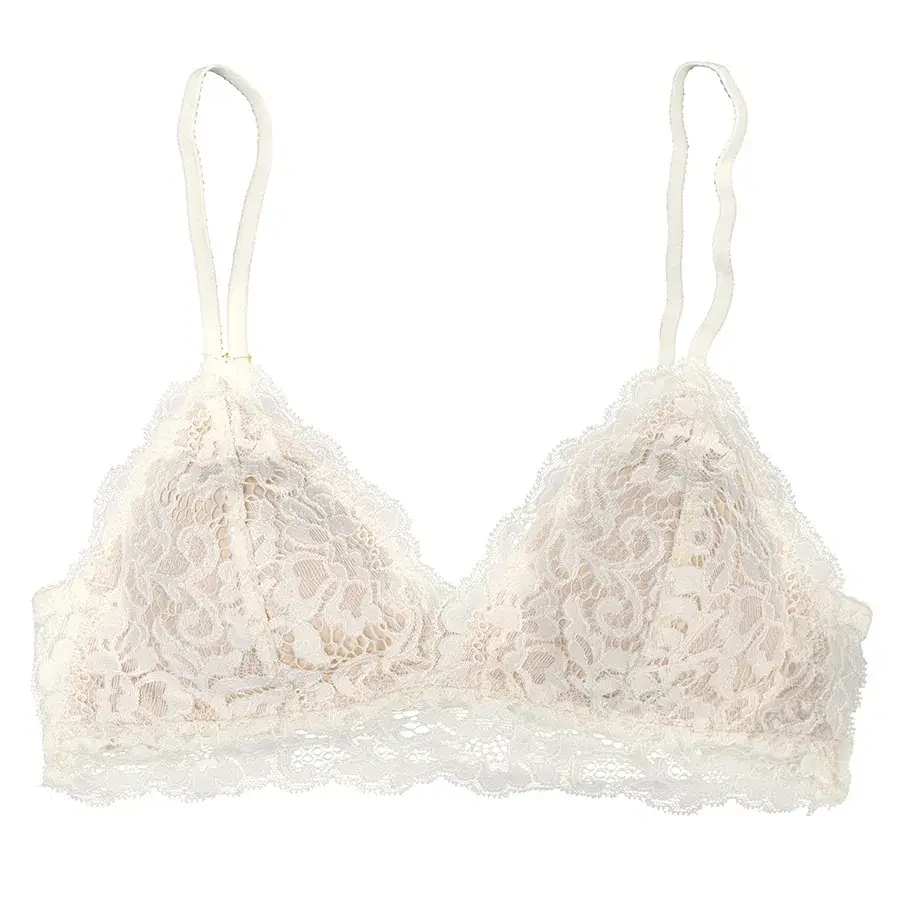 French Lace Cotton Cup Bra Women's Backless Design - Image 8