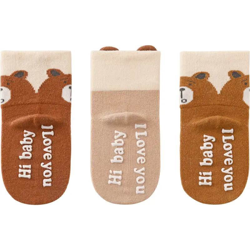 Xuwei Baby Cotton Floor Socks Spring Fall Non-Slip Cooling