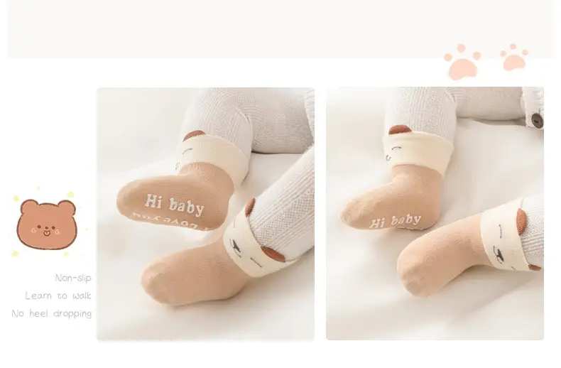 Xuwei Baby Cotton Floor Socks Spring Fall Non-Slip Cooling — feature 18