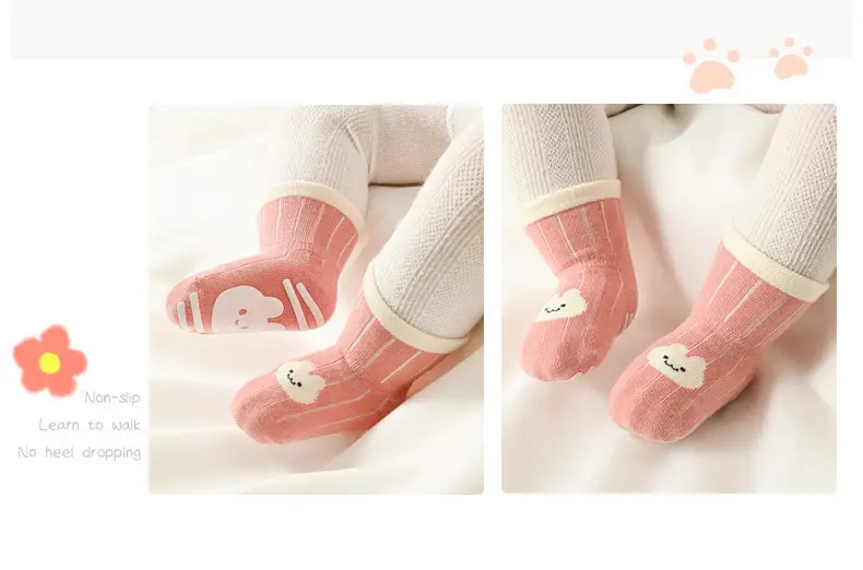 Xuwei Baby Cotton Floor Socks Spring Fall Non-Slip Cooling — feature 20