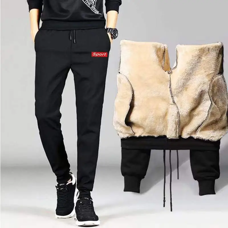 Men Black Fleece Hoodie Pants Set Casual Two Piece — feature 9