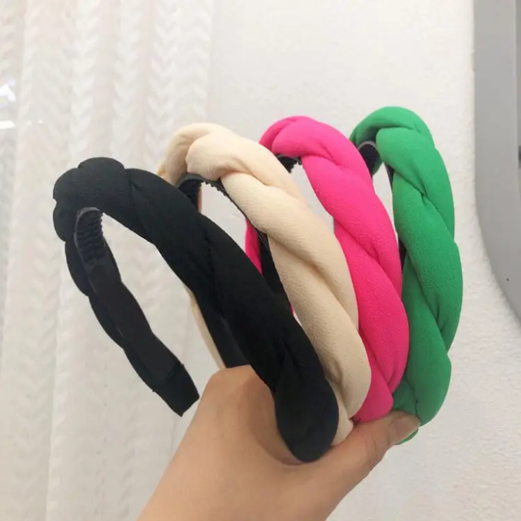 Women's Korean Niuni Twist Headband Solid Color