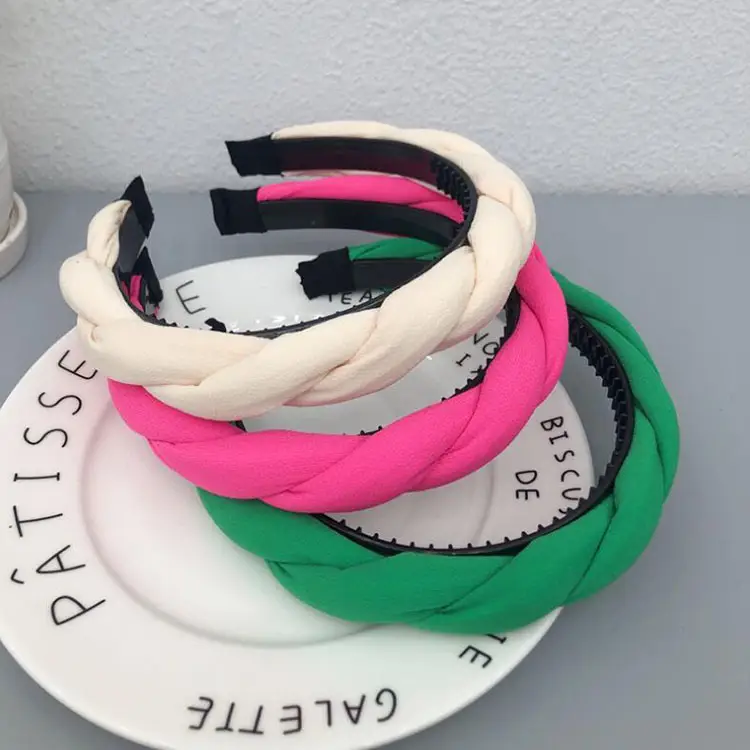 Women's Korean Niuni Twist Headband Solid Color