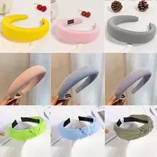 Women's Korean Niuni Twist Headband Solid Color — feature 11