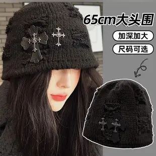 Women Letter Knitted Woolen Hat Red Black Winter Warm — feature 11