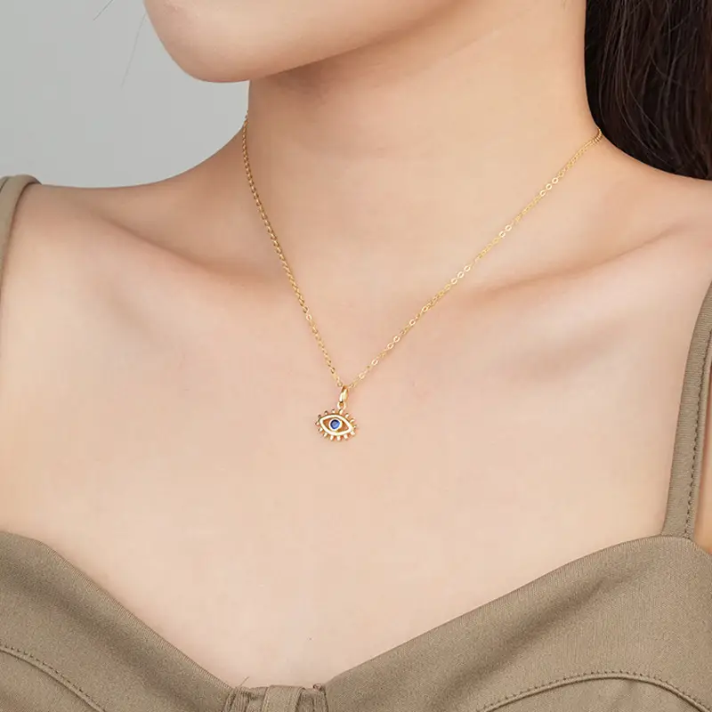 Far Van 925 Sterling Silver Devil's Eye Necklace Female - Image 5