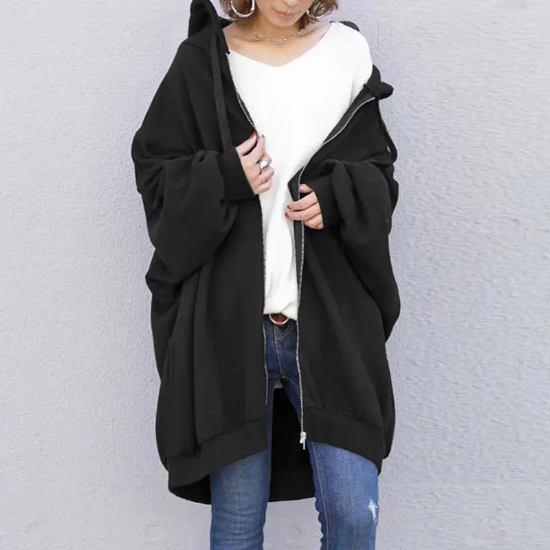 2023 Women Grey Hooded Zipper Sweater Set - Image 13