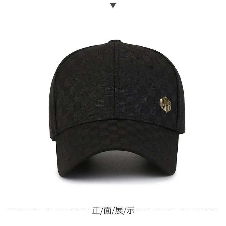 Winter Men's Black Plaid Fleece Lined Baseball Cap - Image 5