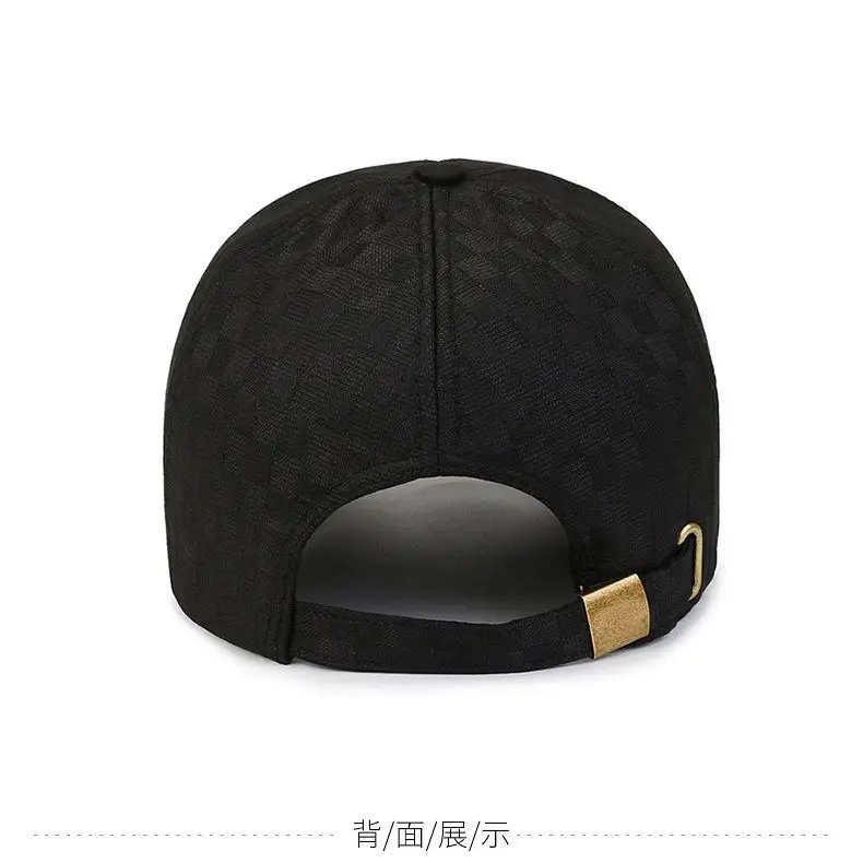 Winter Men's Black Plaid Fleece Lined Baseball Cap - Image 7