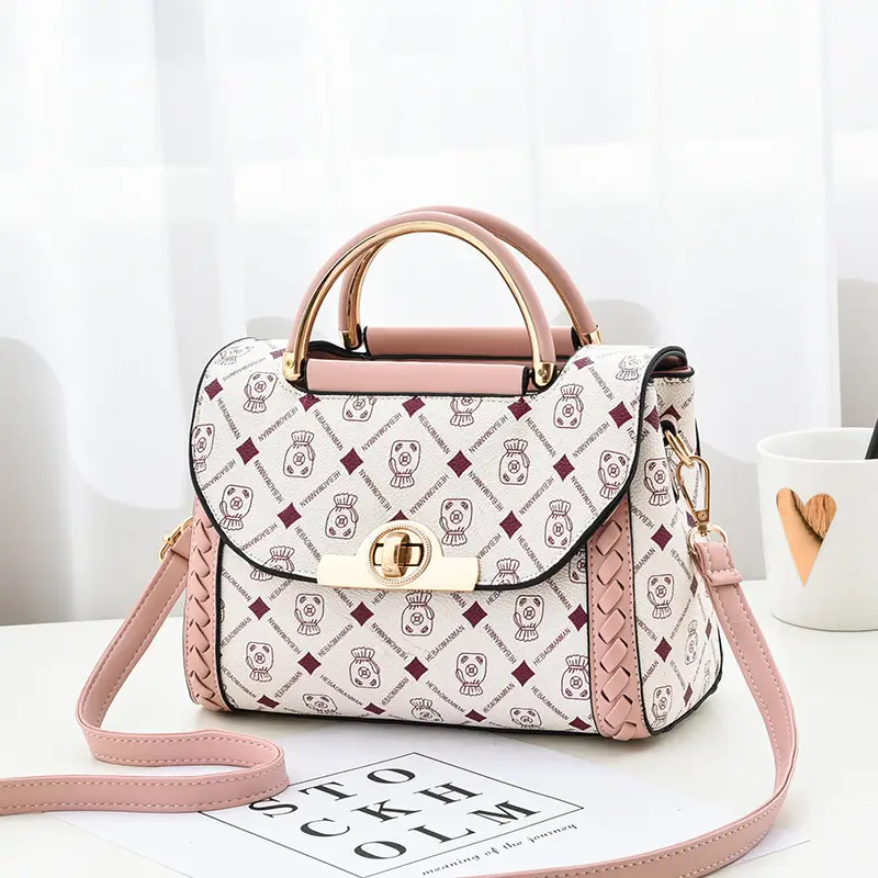 Women's Lotus Messenger Bag Pink Gold 2022 - Image 7