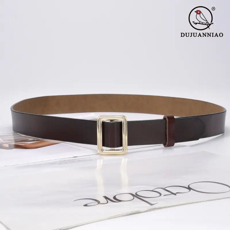 Red Korean Style Adjustable Belt with Hole-Free Buckle - Image 11