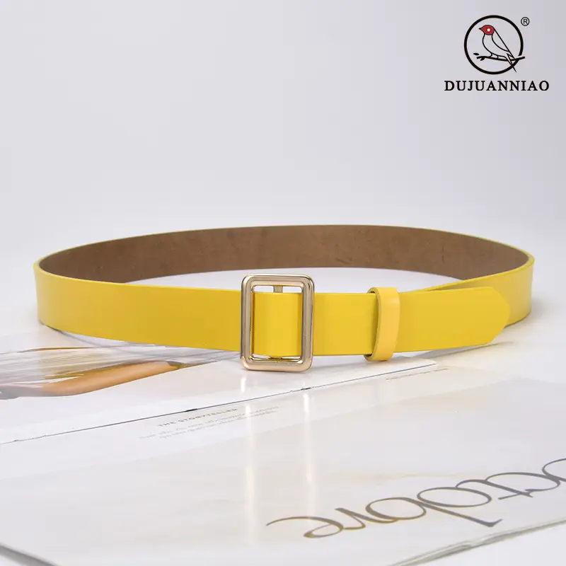 Red Korean Style Adjustable Belt with Hole-Free Buckle - Image 12
