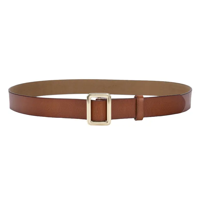 Red Korean Style Adjustable Belt with Hole-Free Buckle - Image 13