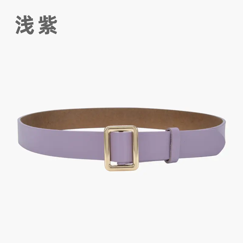Red Korean Style Adjustable Belt with Hole-Free Buckle - Image 7