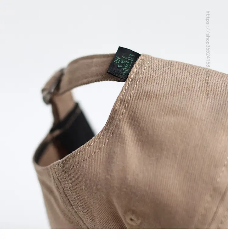 Japanese Men's Embroidered Beige Peaked Hat with Adjustable Strap — feature 10