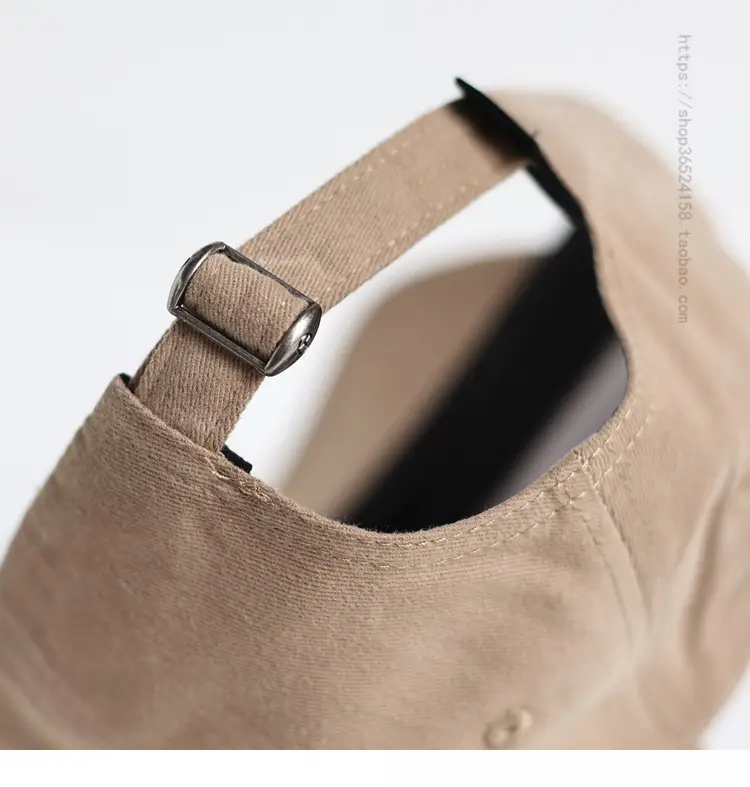 Japanese Men's Embroidered Beige Peaked Hat with Adjustable Strap — feature 8