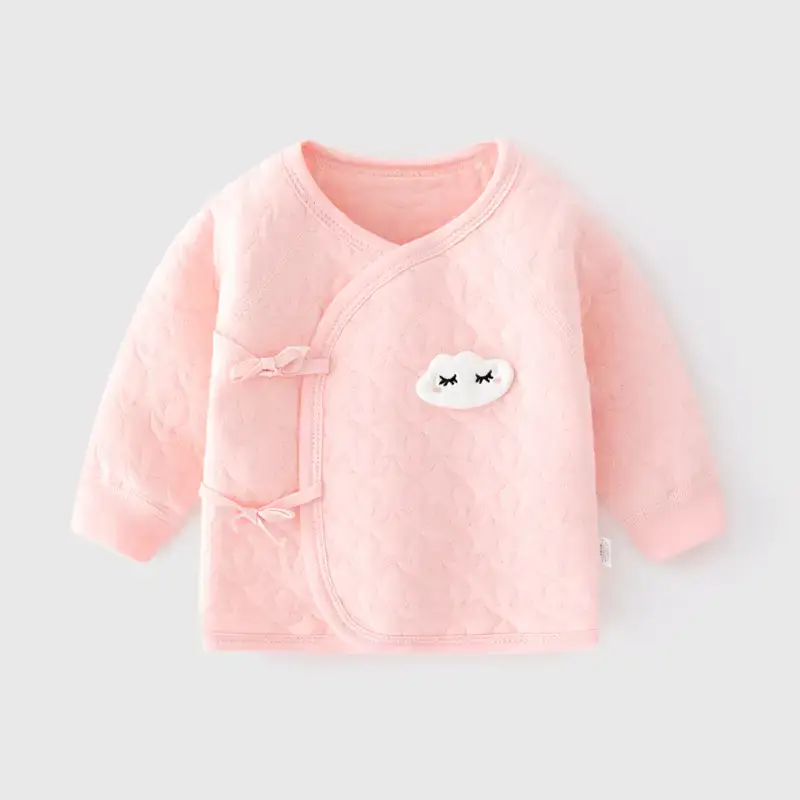 Pink Quilted Thermal Baby Top with Embroidered Patch - Image 6