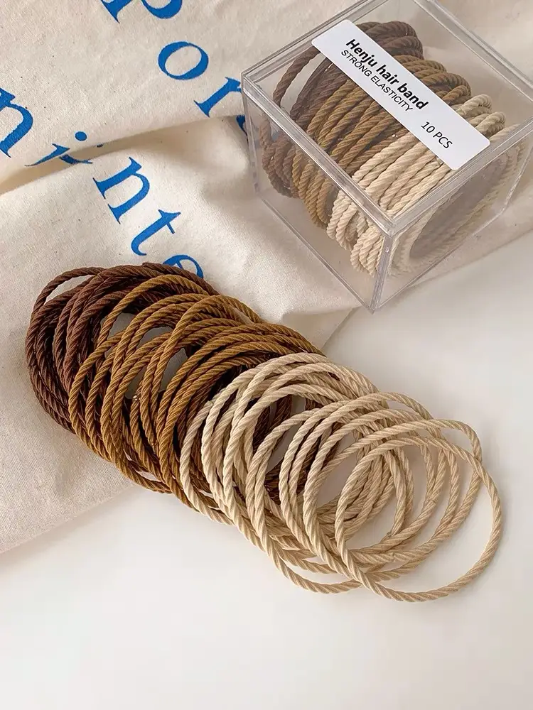 Rainbow Color Hair Rope for Women 50 Box — feature 5