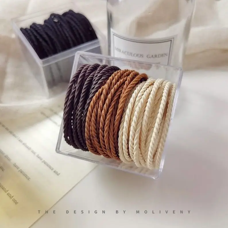 Rainbow Color Hair Rope for Women 50 Box - Image 2
