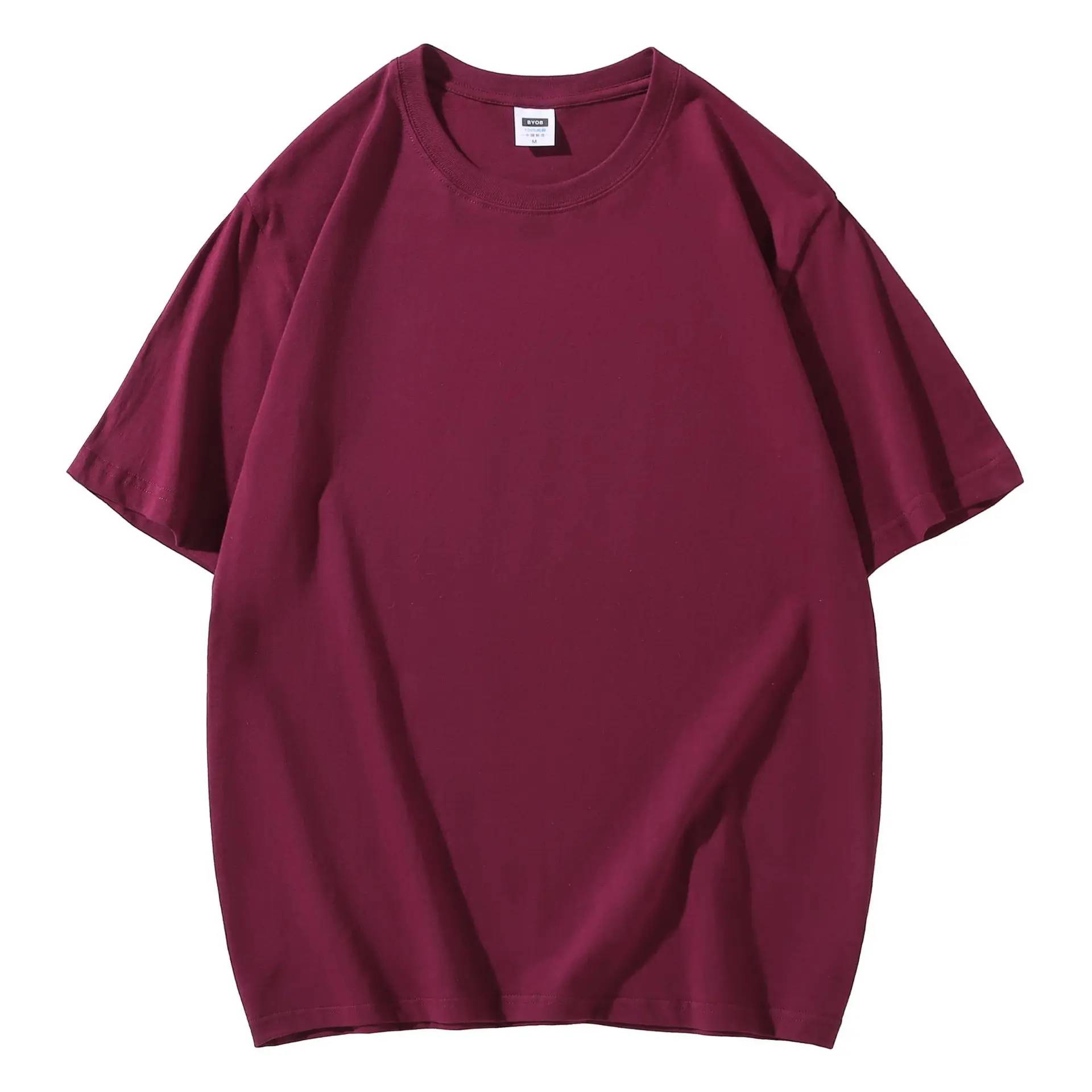 Men Cotton T-Shirt Turquoise Loose Crew Neck - Image 11