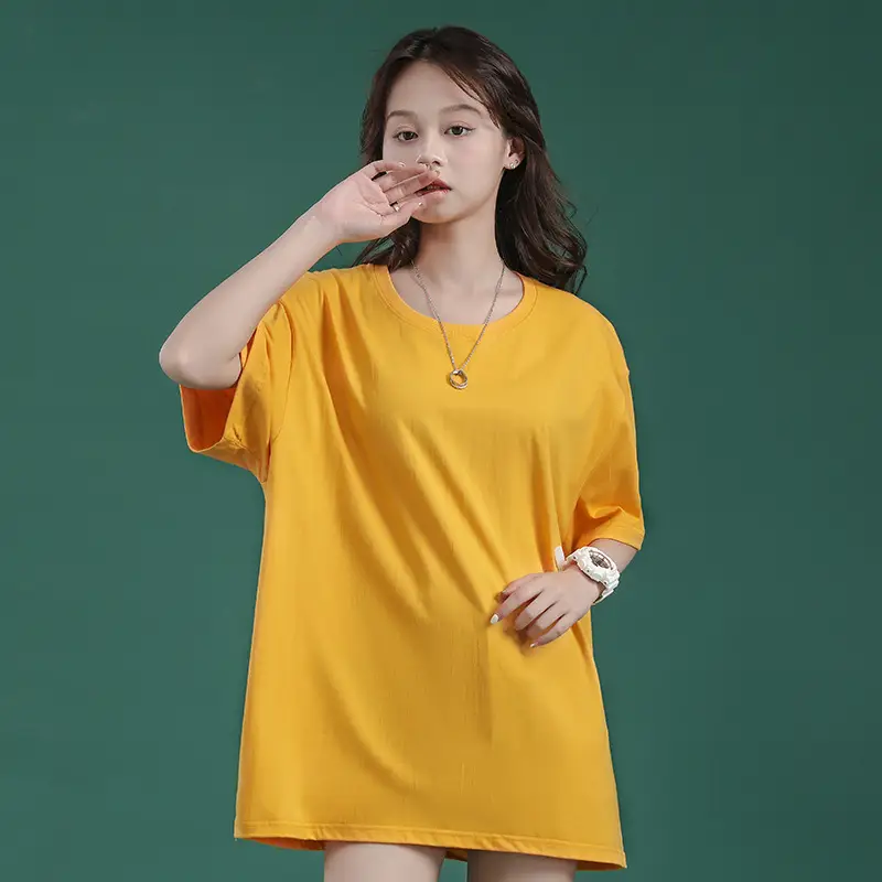 Men Cotton T-Shirt Turquoise Loose Crew Neck - Image 15