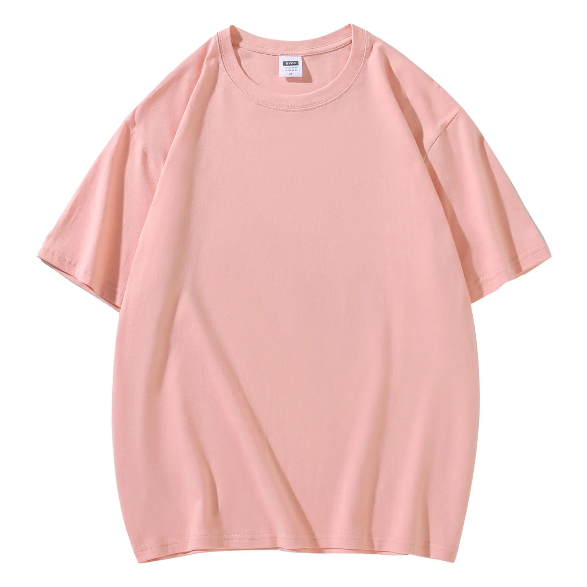 Men Cotton T-Shirt Turquoise Loose Crew Neck - Image 7