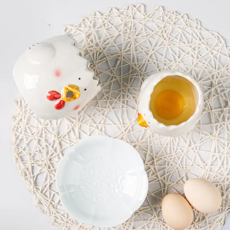 Cute Chicken Ceramic Egg Separator Filter 300ml