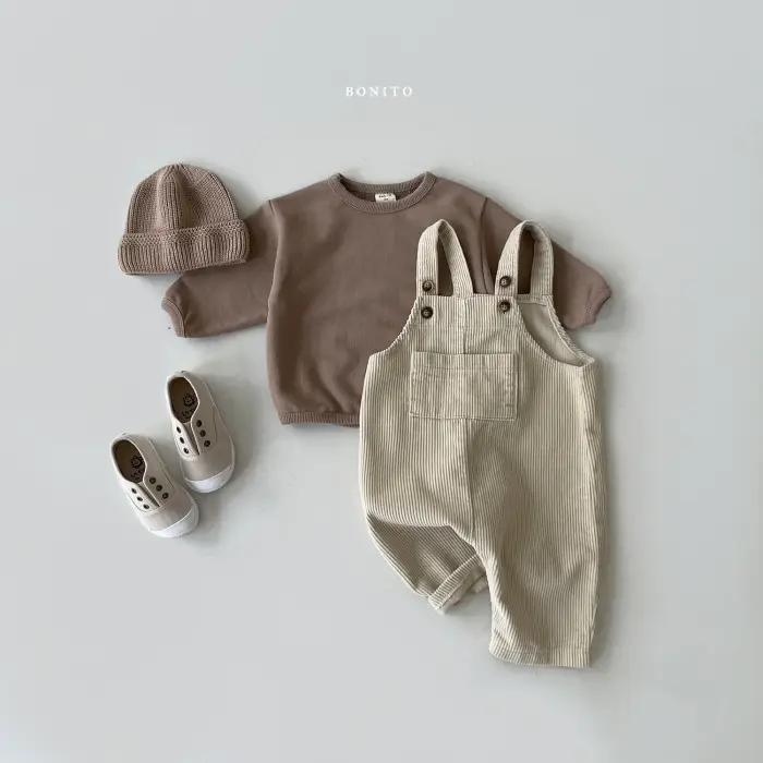 Children's Long Sleeve Sweater T-Shirt Brown & White - Image 4