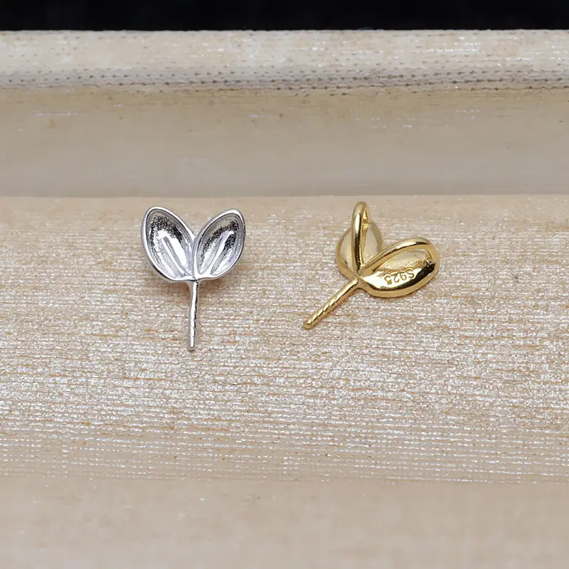 S925 Silver Pearl Bean Sprout Pendant Women - Image 2