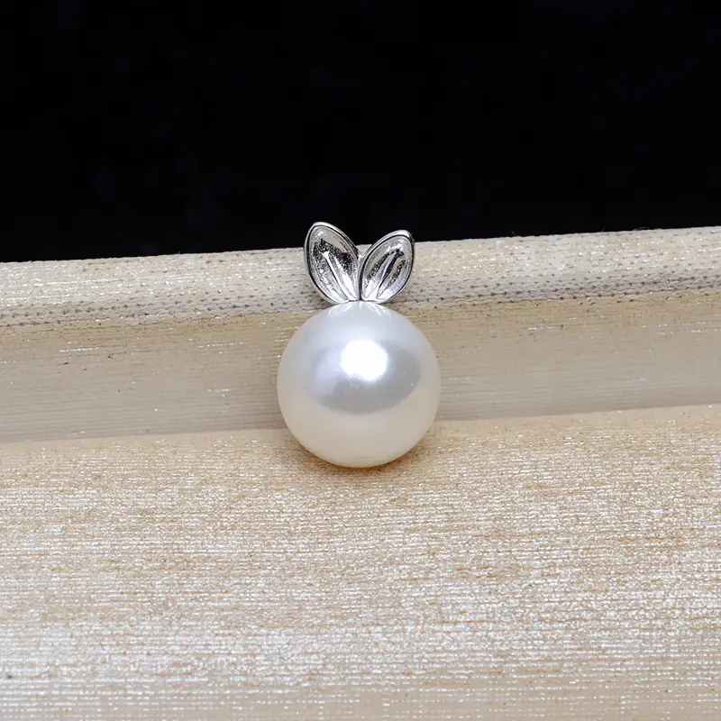 S925 Silver Pearl Bean Sprout Pendant Women - Image 3